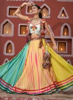 Poly Maska Silk Multi Navratri Wear Embroidery Work Readymade Lehenga Choli